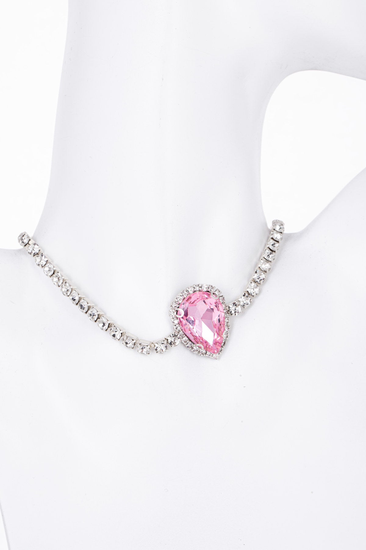 Ръчно изработено посребрено колие “Venus – Pink”